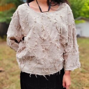 Peck&Peck - Cotton/Linen Fringe Top